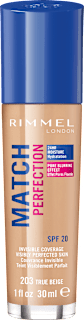 Alapozó Match Perfection - Nr. 203 True beige RIMMEL LONDON