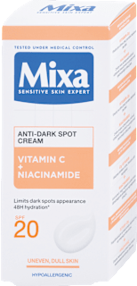 Denný pleťový krém Anti-Dark Spot Vitamin C + Niacinamide SPF 20 Mixa