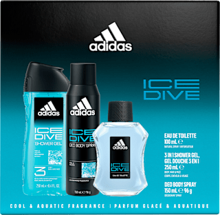 Комплект Ice Dive- Тоалетна вода, 100ml + Дезодорант, 150ml + Душ гел, 250ml  adidas