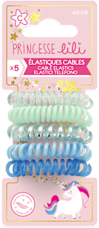 Elastici spirale colorati per capelli Princesse lili