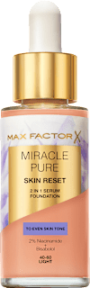 Podkład pielęgnujący z serum Miracle Pure 2 w 1 Skin Reset nr 40-60 Light  MAX FACTOR