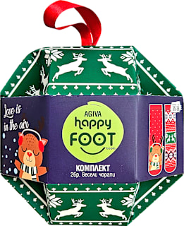 Kоледни чорапи, червен цвят, размер 35-38 happy FOOTtopia