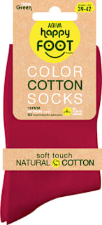 Памучни чорапи, червени, размер 39-42 happy FOOTtopia