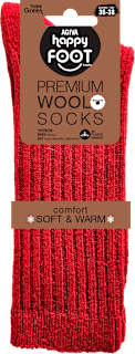 Чорапи Premium с вълна, червени, размер 35-38 happy FOOTtopia