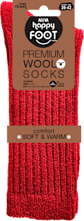 Чорапи Premium с вълна, червени, размер 39-42 happy FOOTtopia