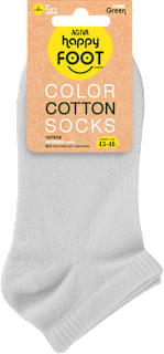 Къси памучни чорапи, бял цвят, размер 43-46 happy FOOTtopia