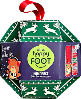 Kоледни чорапи, червен цвят, размер 39-42 happy FOOTtopia