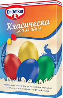 Течна класическа боя за яйца, 4 цвята (4x5g) Dr. Oetker