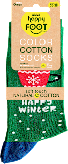 Коледни чорапи с чаша, зелени, размер 35-38 happy FOOTtopia