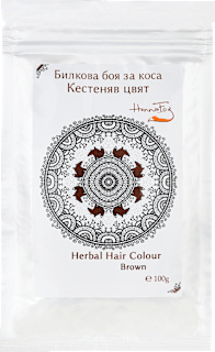 Билкова боя за коса - Кестеняв цвят HennaFox
