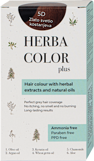 Boja za kosu - 5D zlatno svetlo kestenjasta HERBA COLOR plus