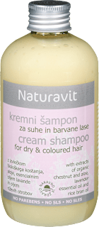 Kremni šampon za suhe in barvane lase Naturavit
