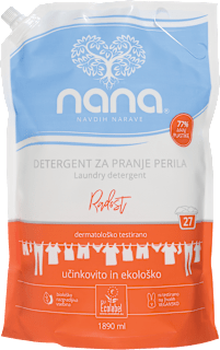 Tekoči detergent za perilo Radost, polnilo nana