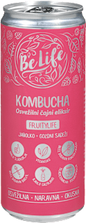 BIO Kombucha z okusom jabolka in gozdnih sadežev BeLife