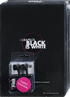 Sonična zobna ščetka Hydrosonic Black Is White + DARILO: 2 nastavka Carbon CURAPROX