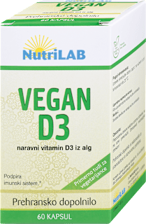 Prehransko dopolnilo vitamin D3, vegansko NutriLAB