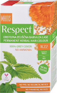 Barva za lase R22 Ognjeno rdeča Respect