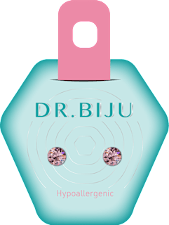 Xiri hipoalergene naušnice light rose DR. BIJU