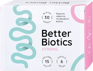 Prehransko dopolnilo z mešanico mikrobioloških kultur STRONG Better Biotics