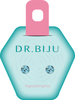 Xiri hipoalergene naušnice aquamarine DR. BIJU