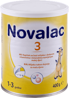 Napitak na bazi mlijeka s dodanim vitaminima i mineralima namijenjen maloj djeci 3, 1 - 3 godine Novalac