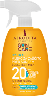 Mleko za zaščito pred soncem Sun Care, ZF 20 AFRODITA