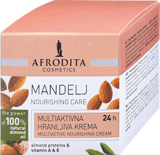 24h MULTIAKTIVNA HRANLJIVA KREMA za  lice - badem AFRODITA