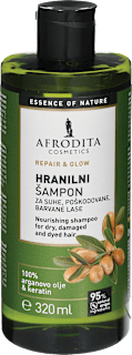 Hranilni šampon za suhe, poškodovane in barvane lase Repair & Glow AFRODITA