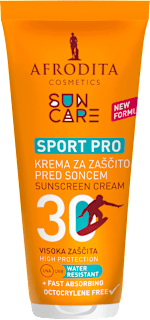 Krema za zaščito pred soncem Sun Care Sport Pro, ZF 30 AFRODITA