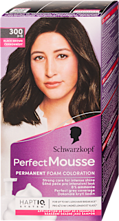 Tartós hajfesték, feketésbarna 300 Schwarzkopf Perfect Mousse