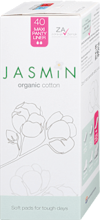 Organski bombažni ščitniki perila Maxi Panty Liner Jasmin
