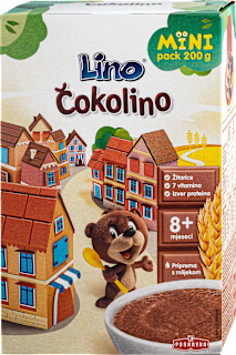 Čokolino žitna kašica za bebe, 8+ mj. Lino