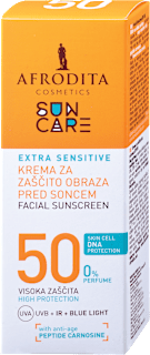 Krema za zaščito obraza pred soncem Sun Care Extra Sensitive, ZF 50 AFRODITA