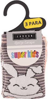 super kids dječje čarape, veličina 2 – Zeko, 3 para  JADRAN ČARAPE