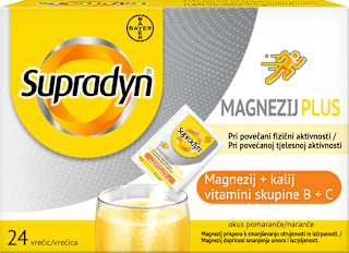 Prehransko dopolnilo Magnezij Plus, okus pomaranče Supradyn