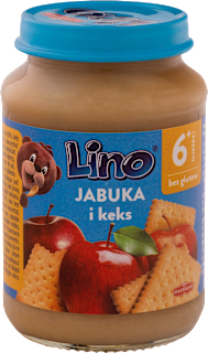 Kašica za bebe - jabuka i keks, 6+ mj. Lino