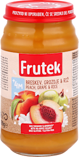 Kašica, breskva i grožđe sa pirinčem, od 4. meseca Frutek