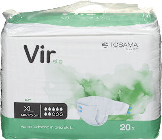 Dnevne hlačne predloge Vir Slip, velikost XL Vir slip