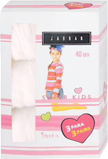Super Kids dječje hulahopke Sirena, 40 DEN, veličina 10 – Bijela  JADRAN ČARAPE