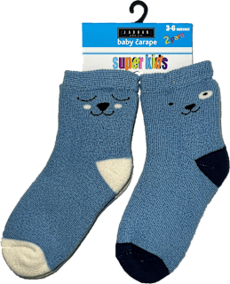 super kids dječje čarape medo – Plava, veličina 0, 2 para JADRAN ČARAPE