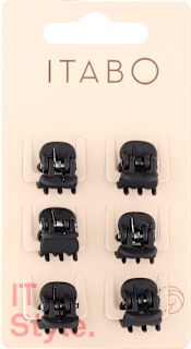 Mini štipaljke za kosu – mat crne ITABO