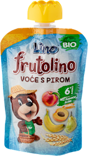 frutolino organska kašica - breskva, banana i kajsija sa speltom, od 6. meseca Lino