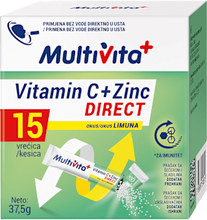 Vitamin C + Cink Direct s okusom limuna Multivita