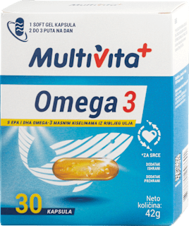Omega 3 kapsule s EPA i DHA Omega-3 masnim kiselinama iz ribljeg ulja Multivita
