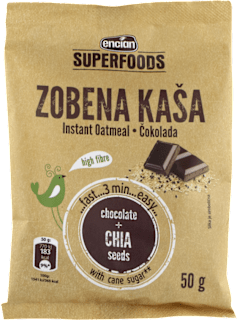 Zobena kaša – čokolada i chia encian