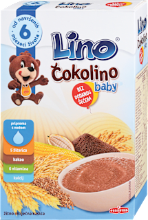 Čokolino baby- Instant pahuljice od žitarica, kakaa i mleka, od 6. meseca Lino