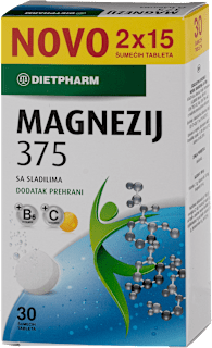 Šumeće tablete Magnezij 375  DIETPHARM