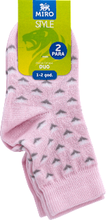 Style Duo dječja čarapa, veličina 2, 1 – 2 god., 2 para  MIRO