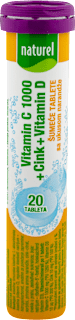 Šumeće tablete – vitamin C 1000 + cink + vitamin D, sa zaslađivačem naturel