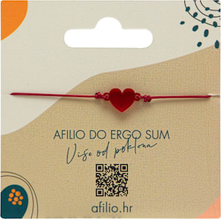 Narukvica – crveno srčeko PONTES SALUTIS